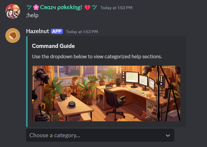 Help Command Screenshot